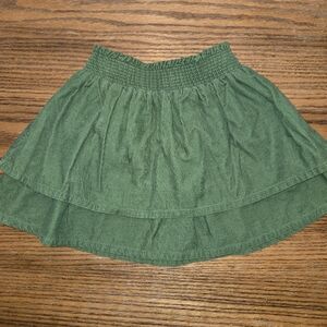 Mini Boden green cord tiered skirt - size 4-5 - girl's Christmas St. Patrick's